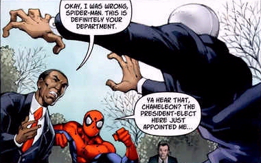 Spider-Man Meets Barack Obama (with pictures)